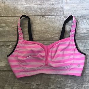 Lululemon Pink Striped Bra